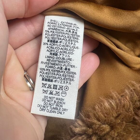 Free People Mena Crop Faux Fur Teddy Jacket Sz. XS - Picture 4 of 5